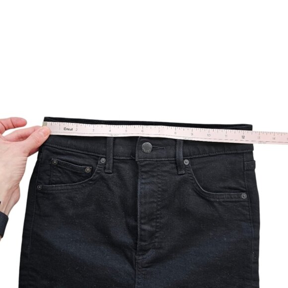 Denim Forum The Lola High Rise Skinny Black Jeans Size 26 - Picture 11 of 16